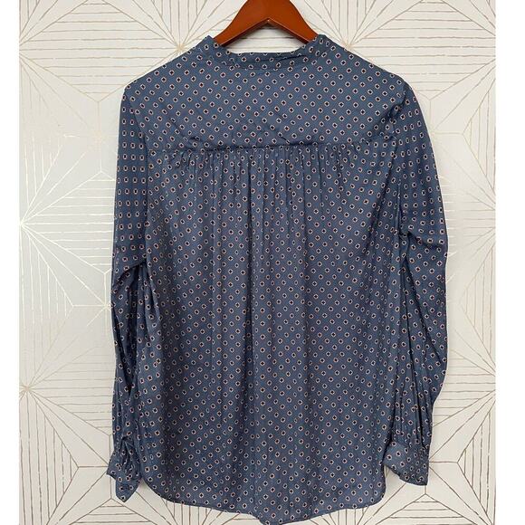 H&M ¾ Button Down Focus Long Sleeve Blouse with Pocket Sz 10 Blue Casual Office - Picture 16 of 16